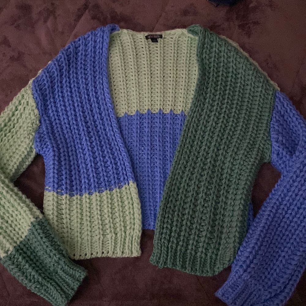 Wild fable knit color block cardigan